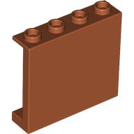 Panel 1 x 4 x 3 [Side Supports / Hollow Studs] in Dark Orange