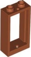 Window 1 x 2 x 3 Flat Front in Dark Orange
