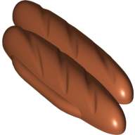 Duplo Food French Bread Loaves in Dark Orange