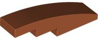 Brick Curved 4 x 1 No Studs [Stud Holder with Asymmetric Ridges] in Dark Orange