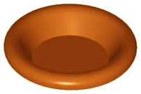Equipment Dish / Plate / Bowl 3 x 3 [Plain] in Dark Orange