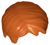 Hair Short, Tousled with Side Part in Dark Orange