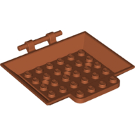 Plate Special 6 x 8 x 1 with Bar, Holes, Door in Dark Orange
