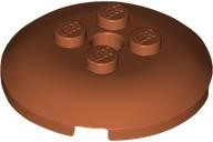 Dish 4 x 4 with 4 Studs in Dark Orange