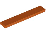 Tile 1 x 6 with Groove in Dark Orange