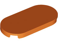 Tile Round 2 x 4 in Dark Orange