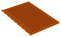 Plate Special 10 x 16 with Studs on Edges and Bar Handles on 1 Side in Dark Orange