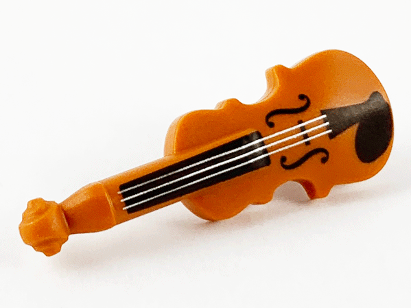 Musical Instrument Violin in Dark Orange