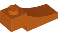 Brick Curved, 3 x 1 with 1/3 Inverted Cutout in Dark Orange