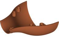 Technic Panel Bell, Half Curve 10 x 11 x 5 1/2 in Dark Orange
