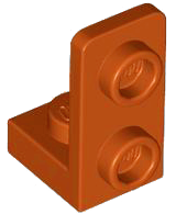 Bracket 1 x 1 - 1 x 2 Inverted in Dark Orange