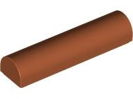 Brick Curved 1 x 4 x 2/3 Double, No Studs in Dark Orange