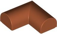 Brick Curved 2 x 2 x 2/3 Double, Corner, No Studs in Dark Orange