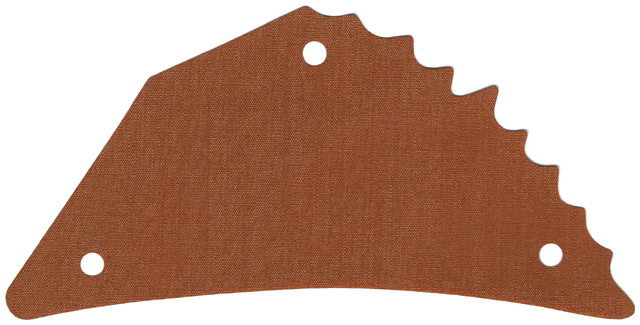 Wing, Scalloped, Triangular in Dark Orange