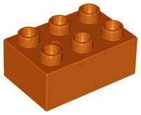 Duplo Brick 2 x 3 in Dark Orange