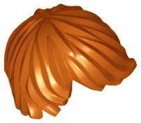 Hair Tousled with Side Part in Dark Orange