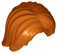 Hair Mid-Length Tousled with Center Part in Dark Orange