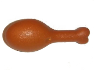 Food Turkey Drumstick [Long] - 23mm Round Opening in Dark Orange