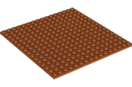Plate 16 x 16 in Dark Orange