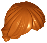Hair Tousled and Layered in Dark Orange