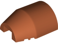 Aircraft Fuselage Curved Forward 6 x 7 x 2 2/3 Top in Dark Orange