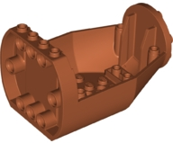 Aircraft Fuselage Curved Forward 6 x 9 x 4 1/3 Bottom in Dark Orange