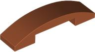 Brick Curved 4 x 1 Double, No Studs in Dark Orange