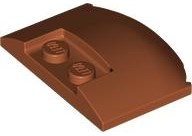 Brick Round 3 x 4 x 2/3 Triple Curved with 2 Sunk Studs in Dark Orange