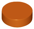 Tile Round 1 x 1 in Dark Orange