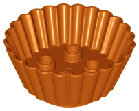 Duplo Cupcake / Muffin Cup with 2 x 2 Studs in Dark Orange