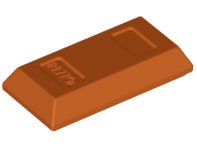 Tile Special 1 x 2 with Sloped Walls AKA Money / Gold Bar [Ingot] in Dark Orange