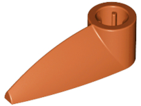 Technic Tooth 1 x 3 with Axle Hole [Hollow Underside] in Dark Orange