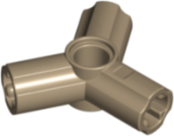 Technic Axle and Pin Connector Angled Triple [120° Offset] in Dark Tan