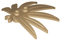Plant, Leaves 6 x 5 Swordleaf with Clip [Thick Open O Clip] in Dark Tan