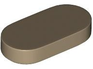 Tile Round 1 x 2 in Dark Tan