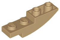 Brick Curved Inverted 4 x 1 in Dark Tan