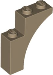 Brick Arch 1 x 3 x 3 [Gothic] in Dark Tan