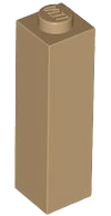 Brick 1 x 1 x 3 in Dark Tan
