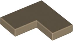 Tile 2 x 2 Corner in Dark Tan