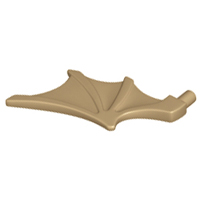 Animal Body Part, Bat Wing with Shaft [Chima Bat Wing] in Dark Tan