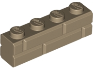 Brick Special 1 x 4 with Masonry Brick Profile in Dark Tan