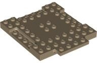 Plate Special 8 x 9 x 2/3 with 1 x 4 Recessed in Dark Tan