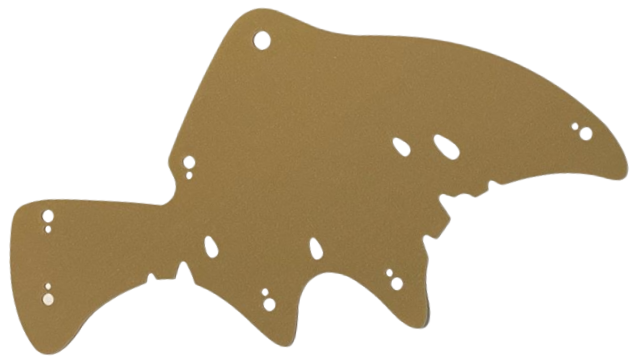 Wing, Left, Scalloped with Holes Print in Dark Tan