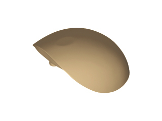 Large Figure Shoulder Cover, Armor, Round, Smooth [Plain] in Dark Tan