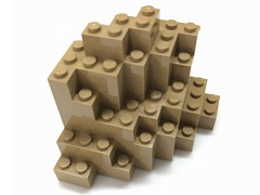 Rock Brick 8 x 8 x 6 in Dark Tan