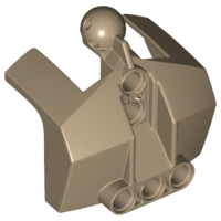 Large Figure Shoulder Cover, Armor with Holes and Ball Joint in Dark Tan