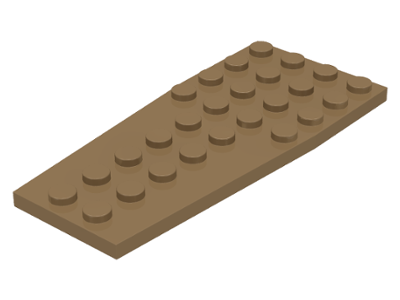 Wedge Plate 4 x 9 without Stud Notches in Dark Tan