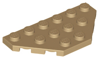 Wedge Plate 3 x 6 Cut Corners in Dark Tan