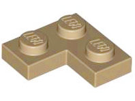 Plate 2 x 2 Corner in Dark Tan