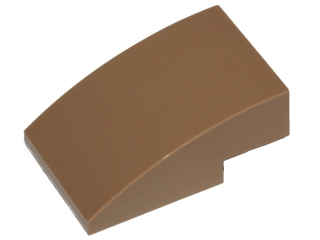 Brick Curved 3 x 2 No Studs in Dark Tan